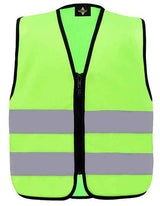 Kids´ Hi-Vis Safety Vest With Front Zipper Aalborg - KX201