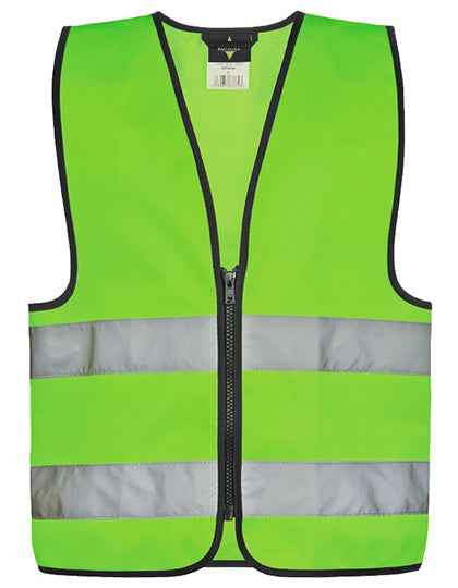 Kids´ Hi-Vis Safety Vest With Front Zipper Aalborg - KX201
