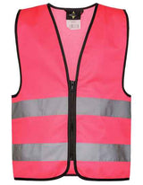 Kids´ Hi-Vis Safety Vest With Front Zipper Aalborg - KX201