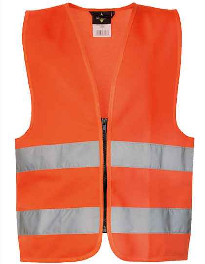 Kids´ Hi-Vis Safety Vest With Front Zipper Aalborg - KX201