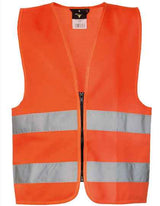 Kids´ Hi-Vis Safety Vest With Front Zipper Aalborg - KX201