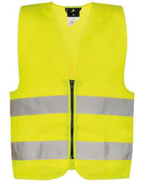 Kids´ Hi-Vis Safety Vest With Front Zipper Aalborg - KX201