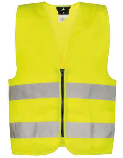 Kids´ Hi-Vis Safety Vest With Front Zipper Aalborg - KX201