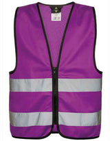 Kids´ Hi-Vis Safety Vest With Front Zipper Aalborg - KX201