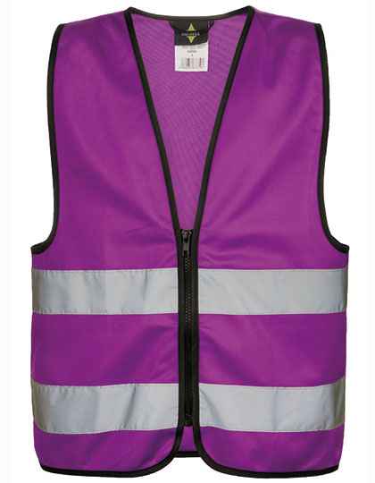 Kids´ Hi-Vis Safety Vest With Front Zipper Aalborg - KX201