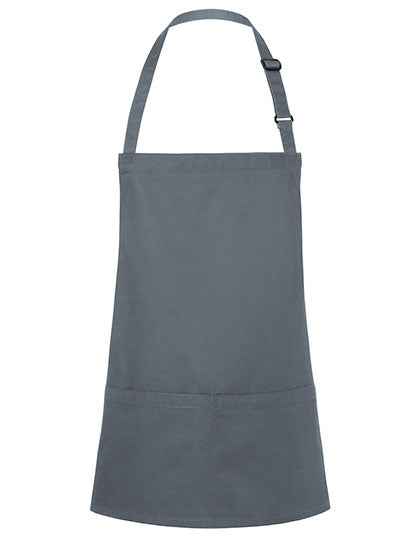 Kurze Latzschürze Basic mit Schnalle und Tasche - KY123