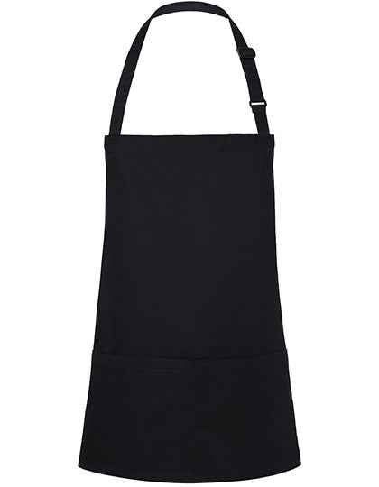 Kurze Latzschürze Basic mit Schnalle und Tasche - KY123