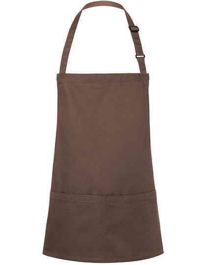 Kurze Latzschürze Basic mit Schnalle und Tasche - KY123