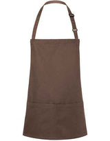 Kurze Latzschürze Basic mit Schnalle und Tasche - KY123