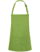 Kurze Latzschürze Basic mit Schnalle und Tasche - KY123