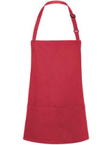 Kurze Latzschürze Basic mit Schnalle und Tasche - KY123