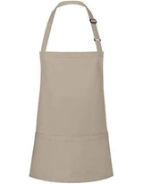 Kurze Latzschürze Basic mit Schnalle und Tasche - KY123