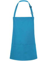 Kurze Latzschürze Basic mit Schnalle und Tasche - KY123