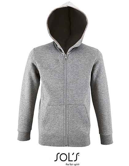 Kids´ Zip Hoodie Stone - L02092