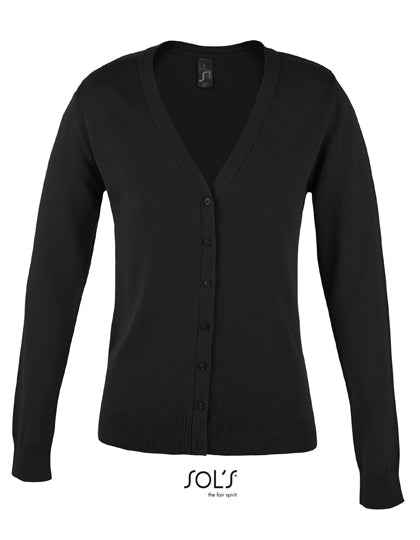 Women´s Golden V-Neck Knitted Cardigan - L419