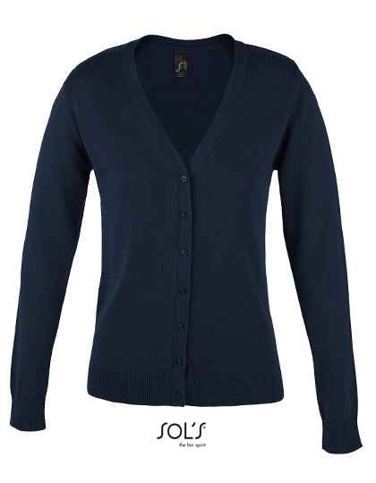 Women´s Golden V-Neck Knitted Cardigan - L419