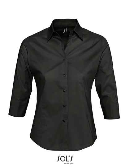 Women´s Stretch-3/4-Sleeve Blouse Effect - L631