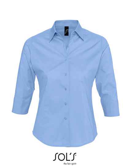Women´s Stretch-3/4-Sleeve Blouse Effect - L631