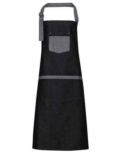 Domain Contrast Denim Bib Apron - PW127