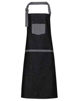 Domain Contrast Denim Bib Apron - PW127