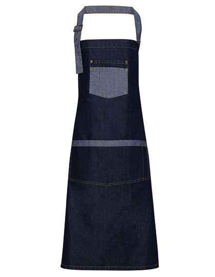 Domain Contrast Denim Bib Apron - PW127