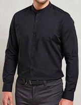 Men´s Banded Collar Grandad Long Sleeve Shirt - PW258