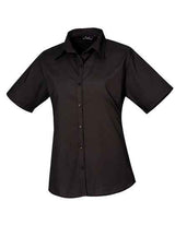 Women´s Poplin Short Sleeve Blouse - PW302