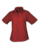 Women´s Poplin Short Sleeve Blouse - PW302
