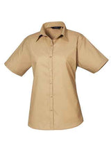 Women´s Poplin Short Sleeve Blouse - PW302