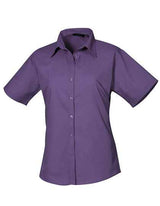 Women´s Poplin Short Sleeve Blouse - PW302