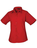 Women´s Poplin Short Sleeve Blouse - PW302