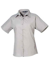Women´s Poplin Short Sleeve Blouse - PW302