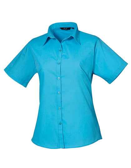 Women´s Poplin Short Sleeve Blouse - PW302