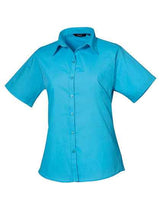 Women´s Poplin Short Sleeve Blouse - PW302