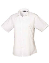 Women´s Poplin Short Sleeve Blouse - PW302