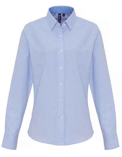Women´s Cotton Rich Oxford Stripes Shirt - PW338