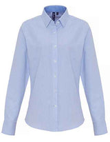 Women´s Cotton Rich Oxford Stripes Shirt - PW338