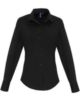 Women´s Stretch Fit Poplin Long Sleeve Cotton Shirt - PW344