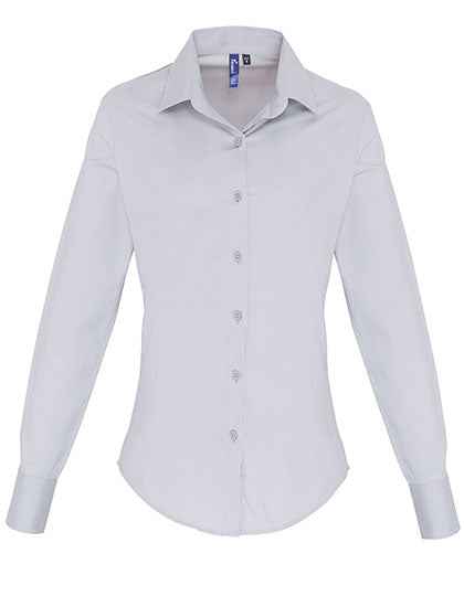 Women´s Stretch Fit Poplin Long Sleeve Cotton Shirt - PW344