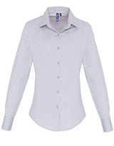 Women´s Stretch Fit Poplin Long Sleeve Cotton Shirt - PW344