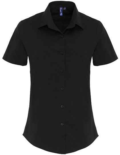 Women´s Stretch Fit Poplin Short Sleeve Cotton Shirt - PW346