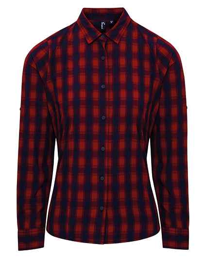 Women´s Mulligan Check Cotton Long Sleeve Shirt - PW350
