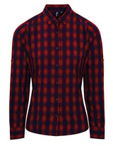 Women´s Mulligan Check Cotton Long Sleeve Shirt - PW350