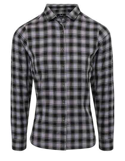 Women´s Mulligan Check Cotton Long Sleeve Shirt - PW350