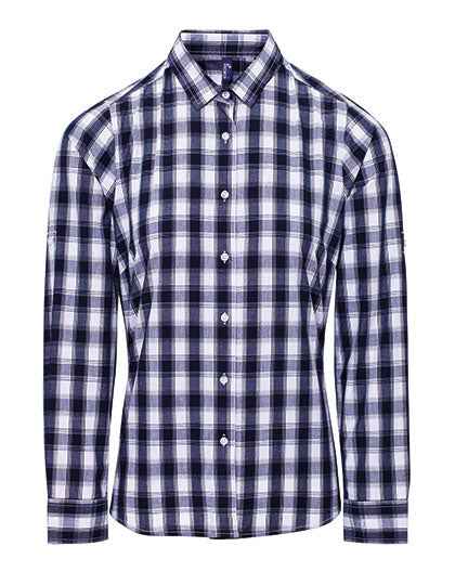 Women´s Mulligan Check Cotton Long Sleeve Shirt - PW350