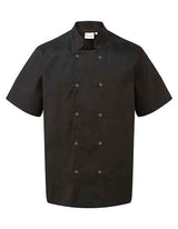 Studded Front Short Sleeve Chef´s Jacket - PW664
