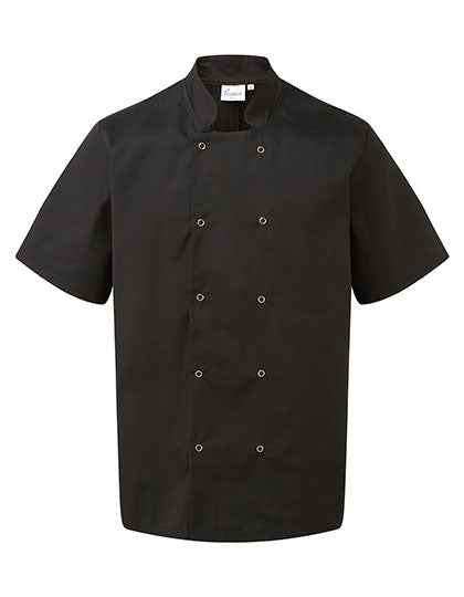 Studded Front Short Sleeve Chef´s Jacket - PW664