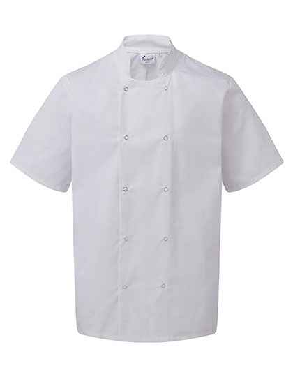 Studded Front Short Sleeve Chef´s Jacket - PW664