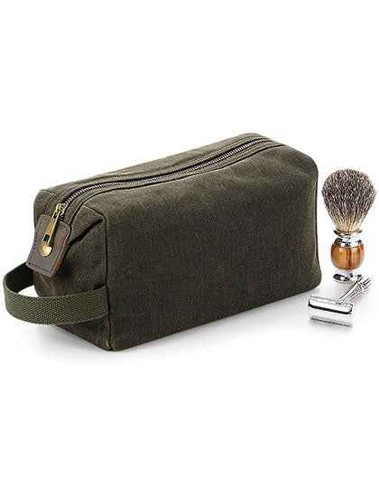 Heritage Waxed Canvas Wash Bag - QD651