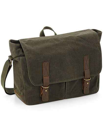 Heritage Waxed Canvas Messenger - QD653